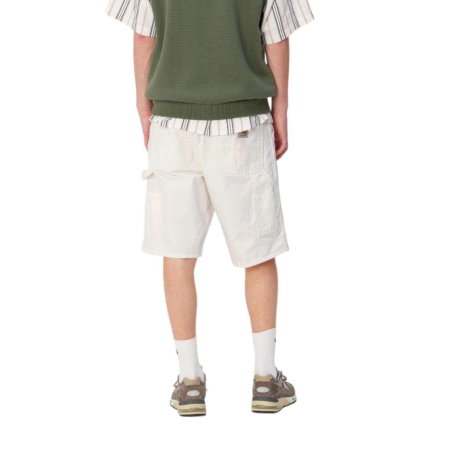 Carhartt Wip Single Knee Short - Off White rinsed - Bermuda di Carhartt Wip | Francis Concept