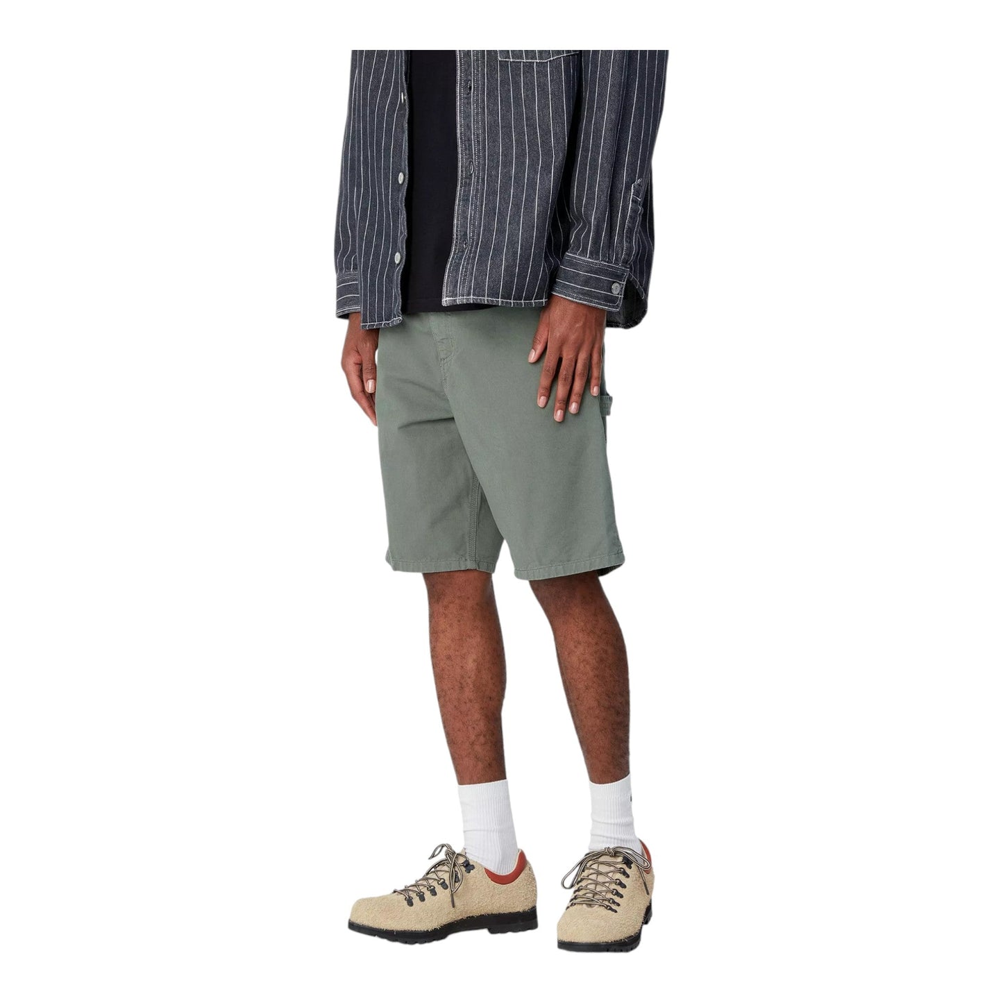 Carhartt Wip Single Knee Short - Park Garment Dyed - Bermuda di Carhartt Wip | Francis Concept