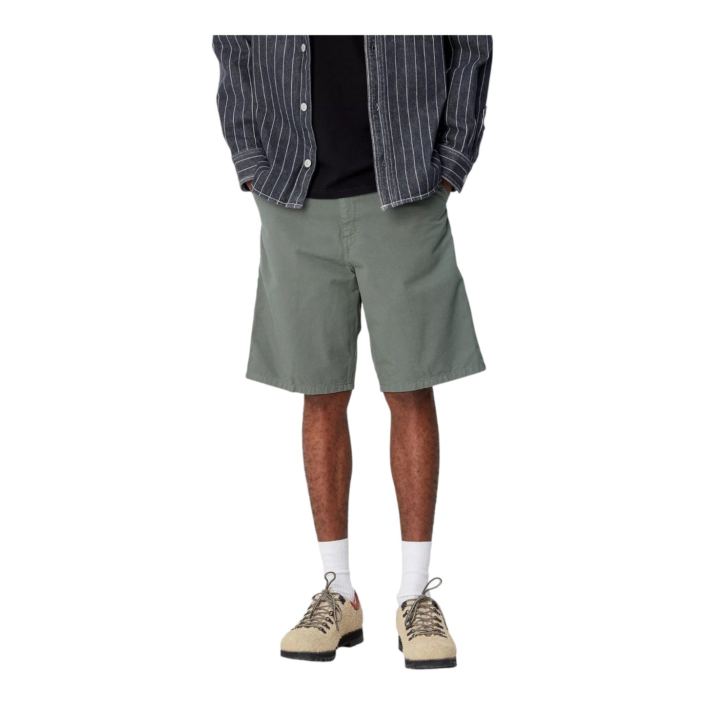 Carhartt Wip Single Knee Short - Park Garment Dyed - Bermuda di Carhartt Wip | Francis Concept