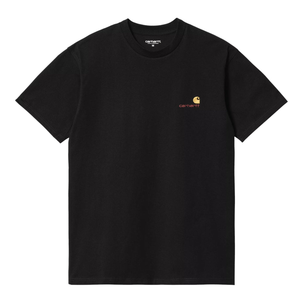 Carhartt Wip S/S American Script T-Shirt - Black - T-Shirt di Carhartt Wip | Francis Concept