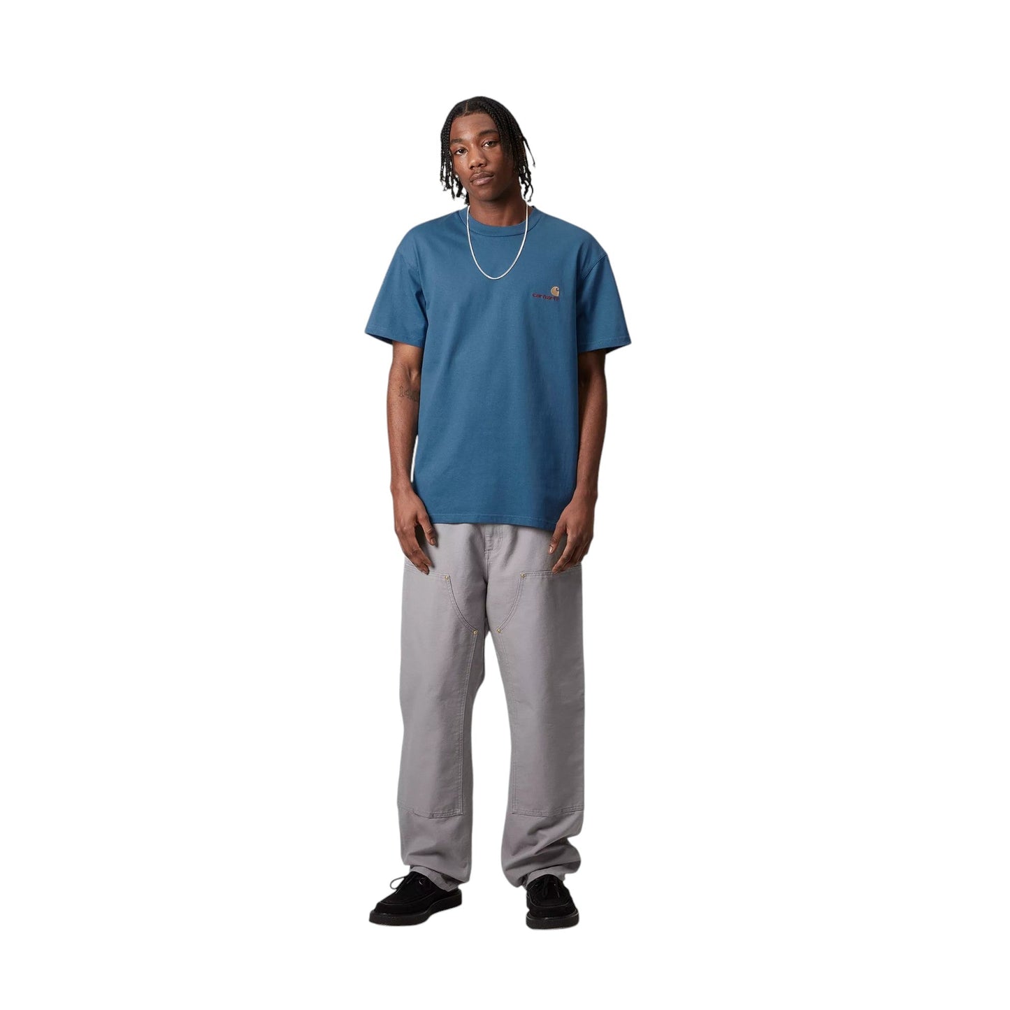 Carhartt Wip S/S American Script T-Shirt - Sodalite - T-Shirt di Carhartt Wip | Francis Concept