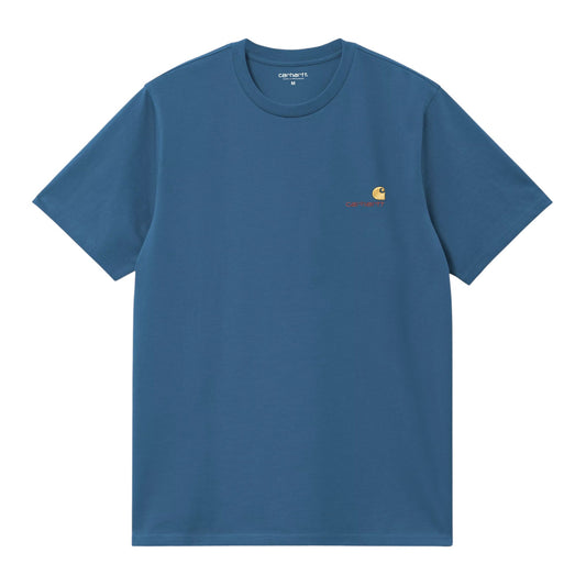 Carhartt Wip S/S American Script T-Shirt - Sodalite - T-Shirt di Carhartt Wip | Francis Concept