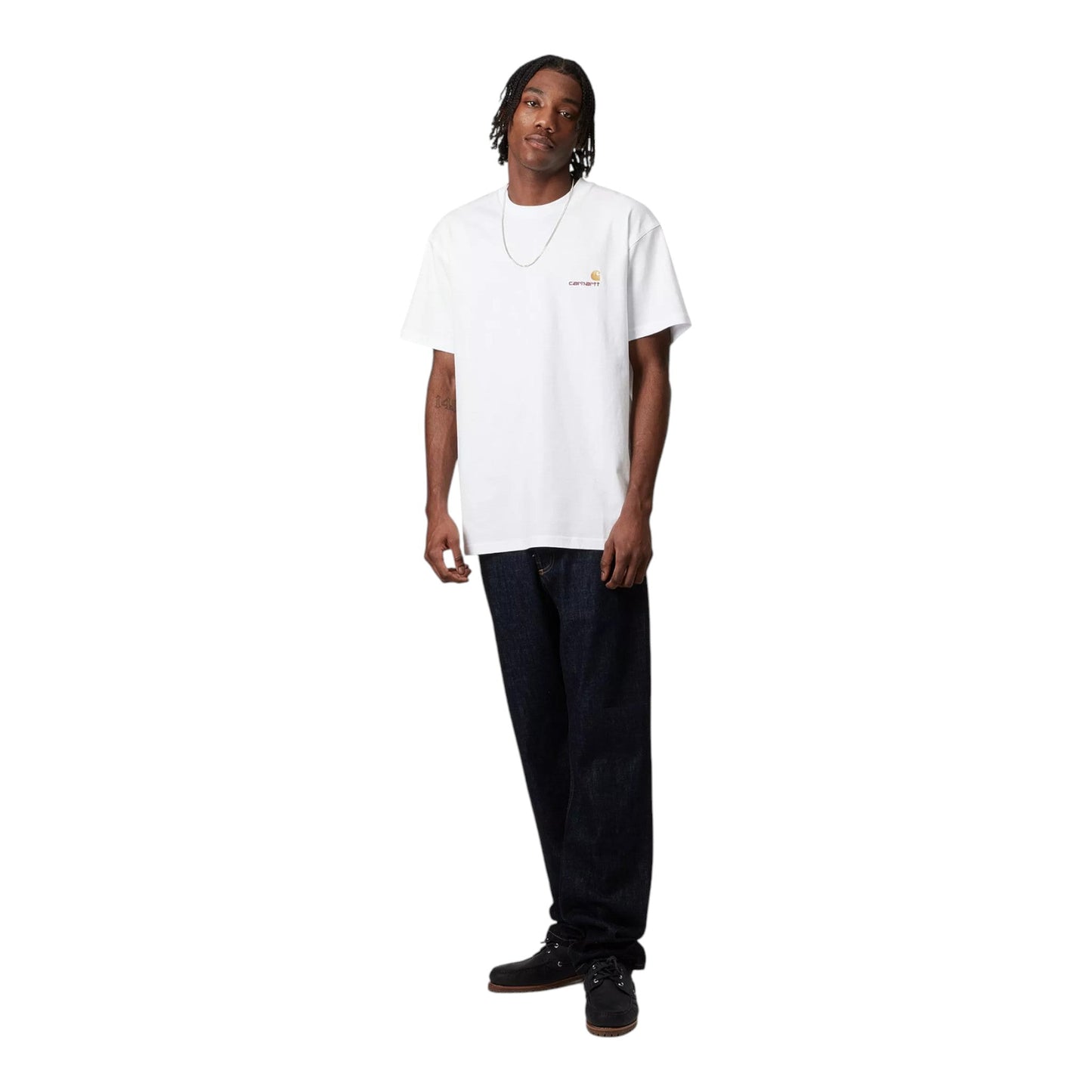 Carhartt Wip S/S American Script T-Shirt - White - T-Shirt di Carhartt Wip | Francis Concept