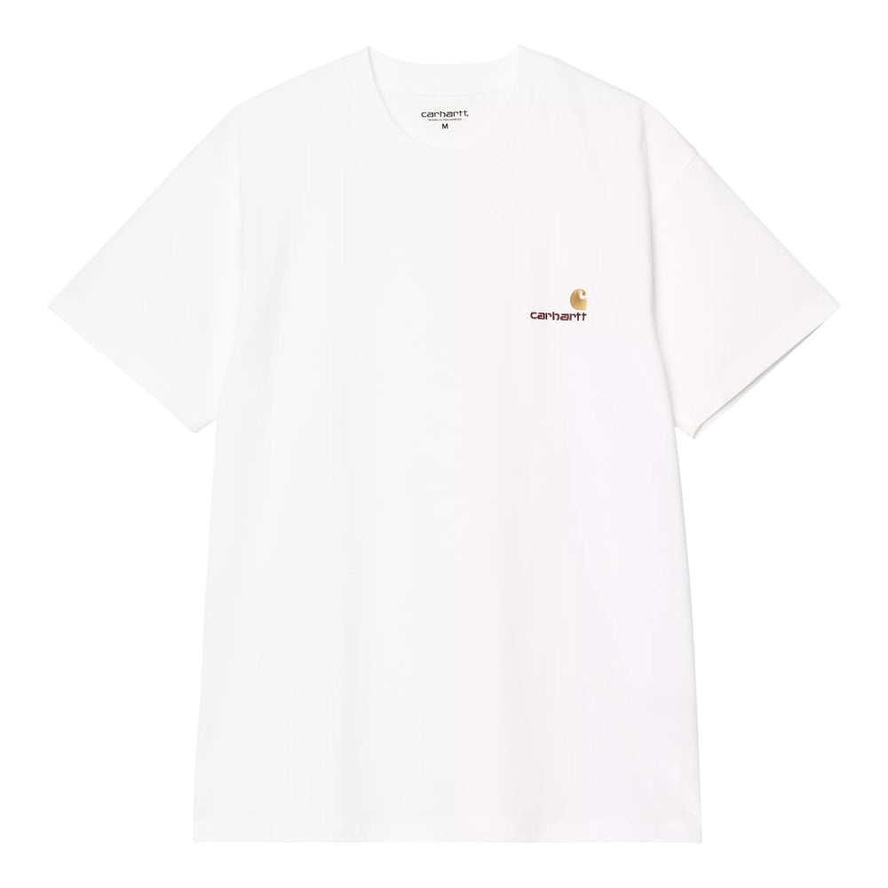 Carhartt Wip S/S American Script T-Shirt - White - T-Shirt di Carhartt Wip | Francis Concept
