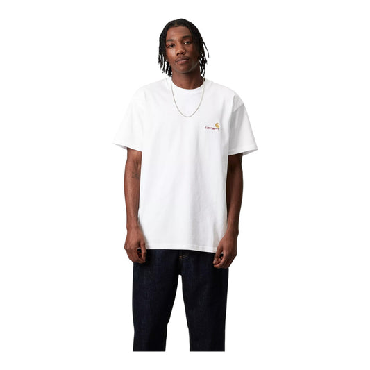 Carhartt Wip S/S American Script T-Shirt - White - T-Shirt di Carhartt Wip | Francis Concept