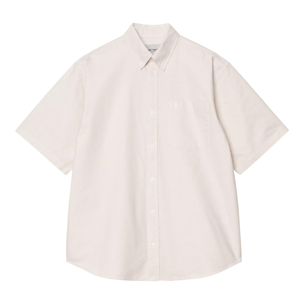 Carhartt Wip S/S Braxton Shirt - Fleur De Sel / Wax - Camicie di Carhartt Wip | Francis Concept
