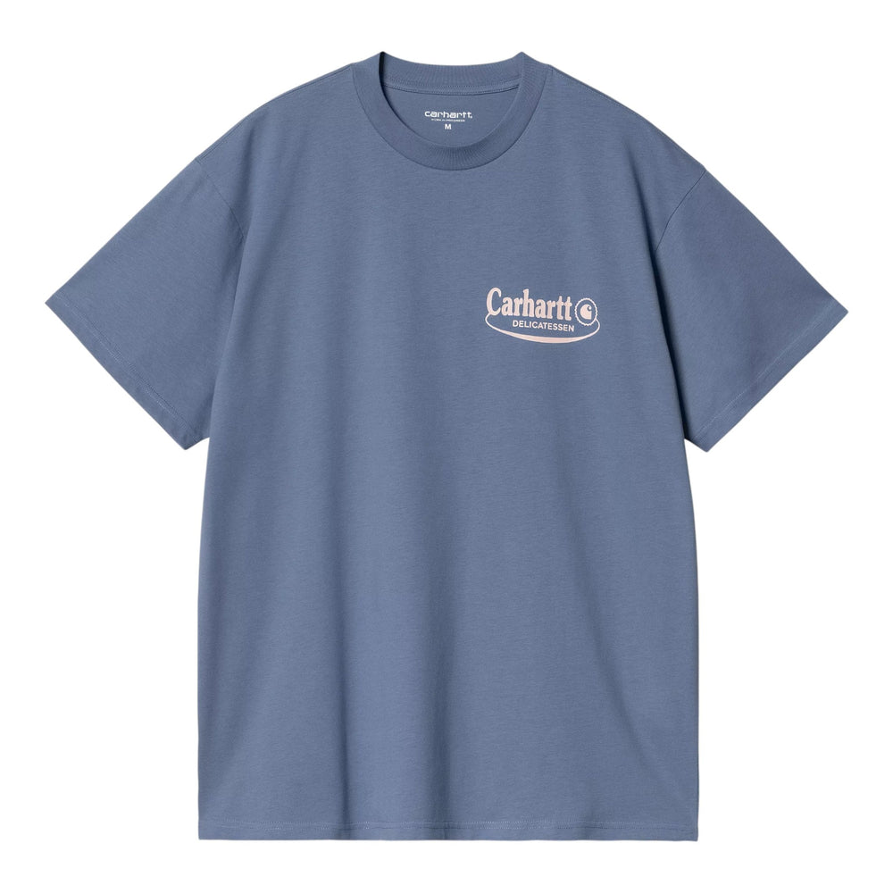 Carhartt Wip S/S Catalogue T-Shirt - Blue Iris / Air Pink - T-Shirt di Carhartt Wip | Francis Concept