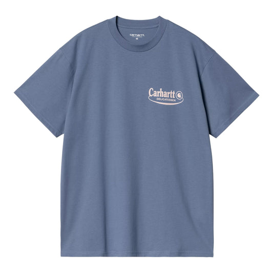 Carhartt Wip S/S Catalogue T-Shirt - Blue Iris / Air Pink - T-Shirt di Carhartt Wip | Francis Concept
