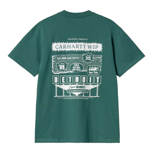 Carhartt Wip S/S Catalogue T-Shirt - Rainforest / White - T-Shirt di Carhartt Wip | Francis Concept
