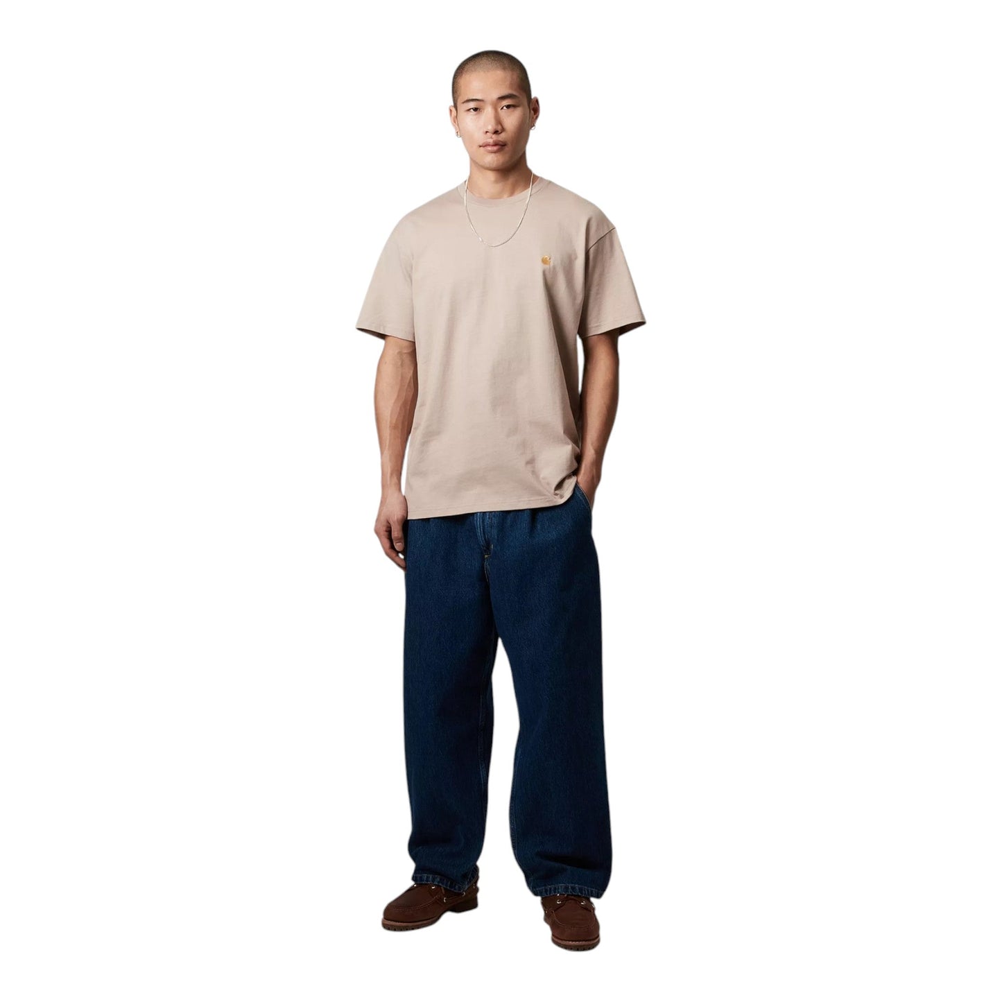 Carhartt Wip S/S Chase T-Shirt - Dusky Beige / Gold - T-Shirt di Francis Concept | Francis Concept