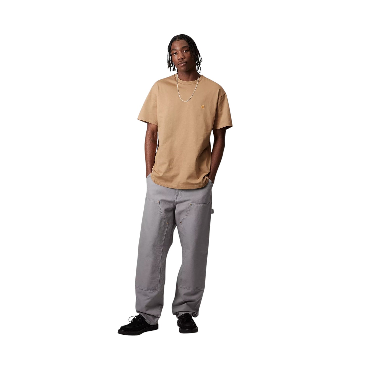 Carhartt Wip S/S Chase T-Shirt - Dusty H Brown - T-Shirt di Carhartt Wip | Francis Concept