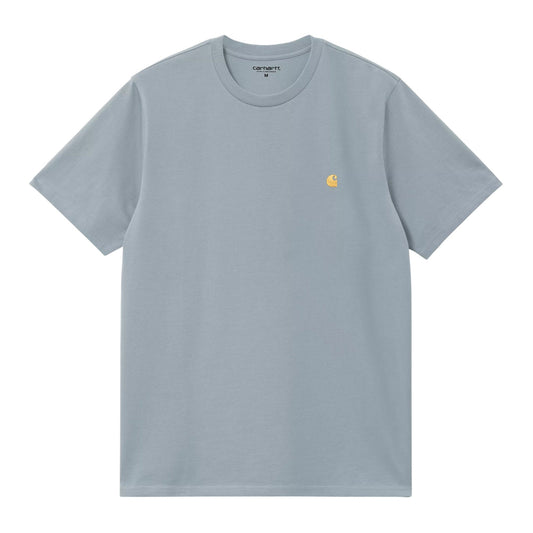 Carhartt Wip S/S Chase T-Shirt - Frosted Blue - T-Shirt di Carhartt Wip | Francis Concept