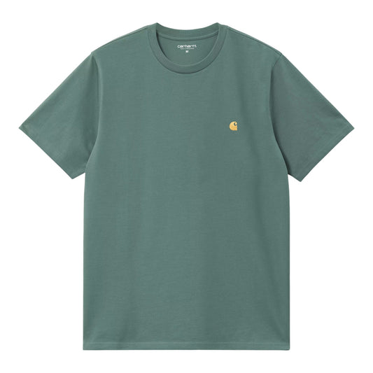 Carhartt Wip S/S Chase T-Shirt - Silver Pine / Gold - T-Shirt di Francis Concept | Francis Concept