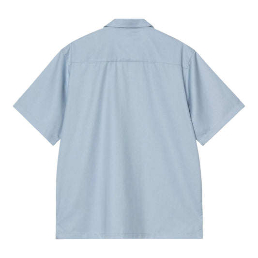 Carhartt Wip S/S Delray Shirt - Frosted Blue / White - Camicie di Carhartt Wip | Francis Concept