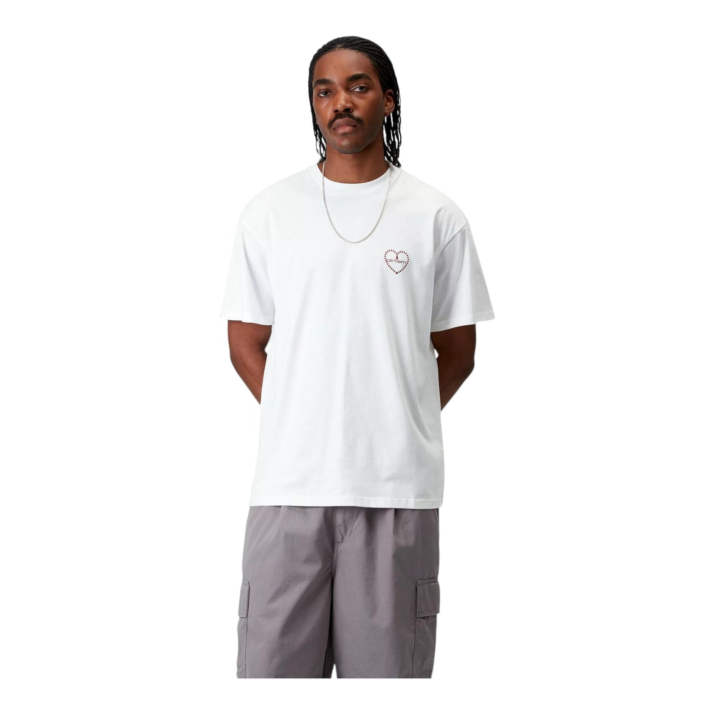 Carhartt Wip S/S Furoshiki T-Shirt - White / Red - T-Shirt di Carhartt Wip | Francis Concept