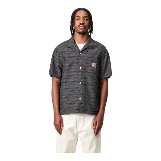 Carhartt Wip S/S Gellar Shirt - Gellar Stripe / Black - Camicie di Carhartt Wip | Francis Concept