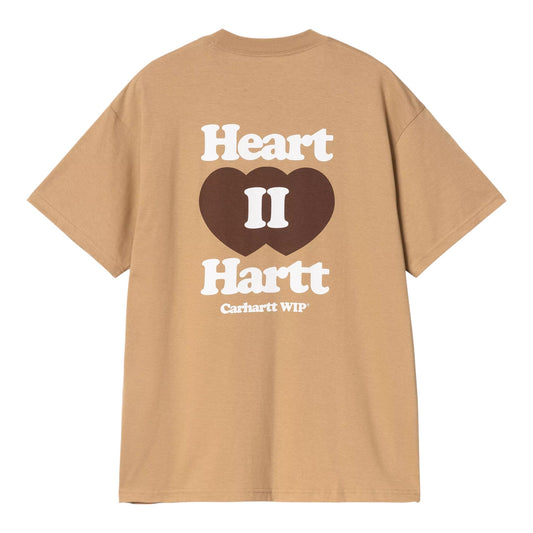 Carhartt Wip S/S Heart II Hartt T-Shirt - Dusty H Brown - T-Shirt di Carhartt Wip | Francis Concept