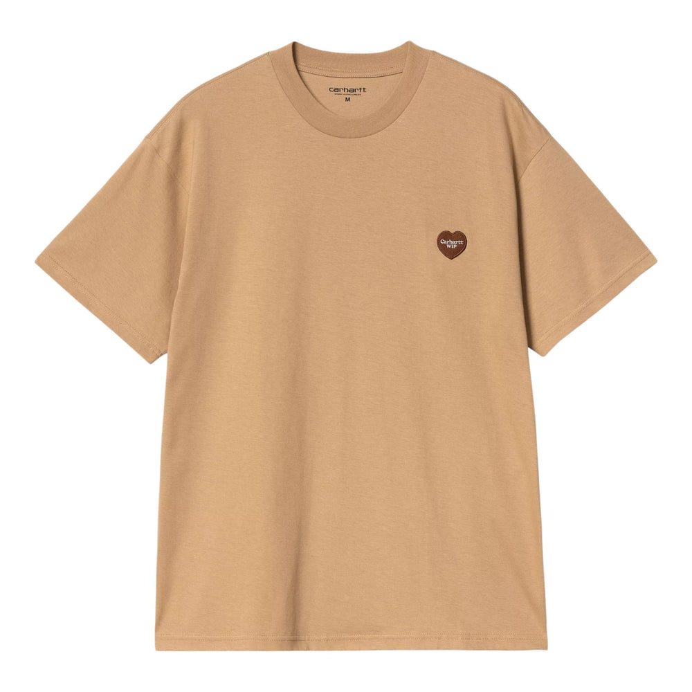 Carhartt Wip S/S Heart II Hartt T-Shirt - Dusty H Brown - T-Shirt di Carhartt Wip | Francis Concept