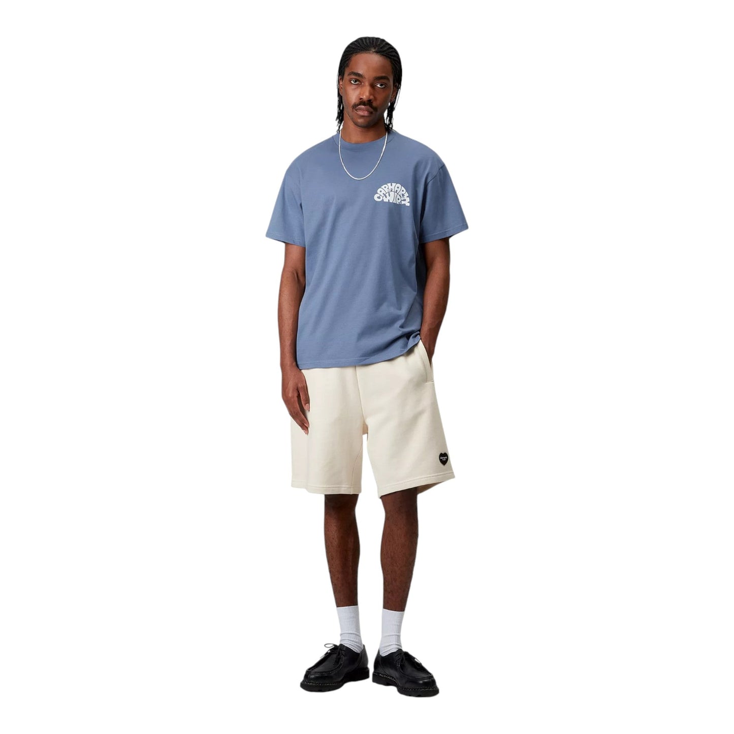 Carhartt Wip S/S Jazzy T-Shirt - Blue Iris / White - T-Shirt di Carhartt Wip | Francis Concept