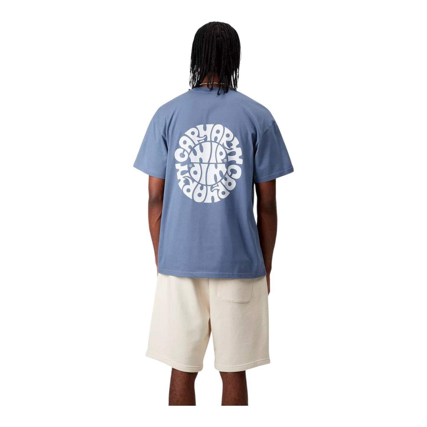 Carhartt Wip S/S Jazzy T-Shirt - Blue Iris / White - T-Shirt di Carhartt Wip | Francis Concept