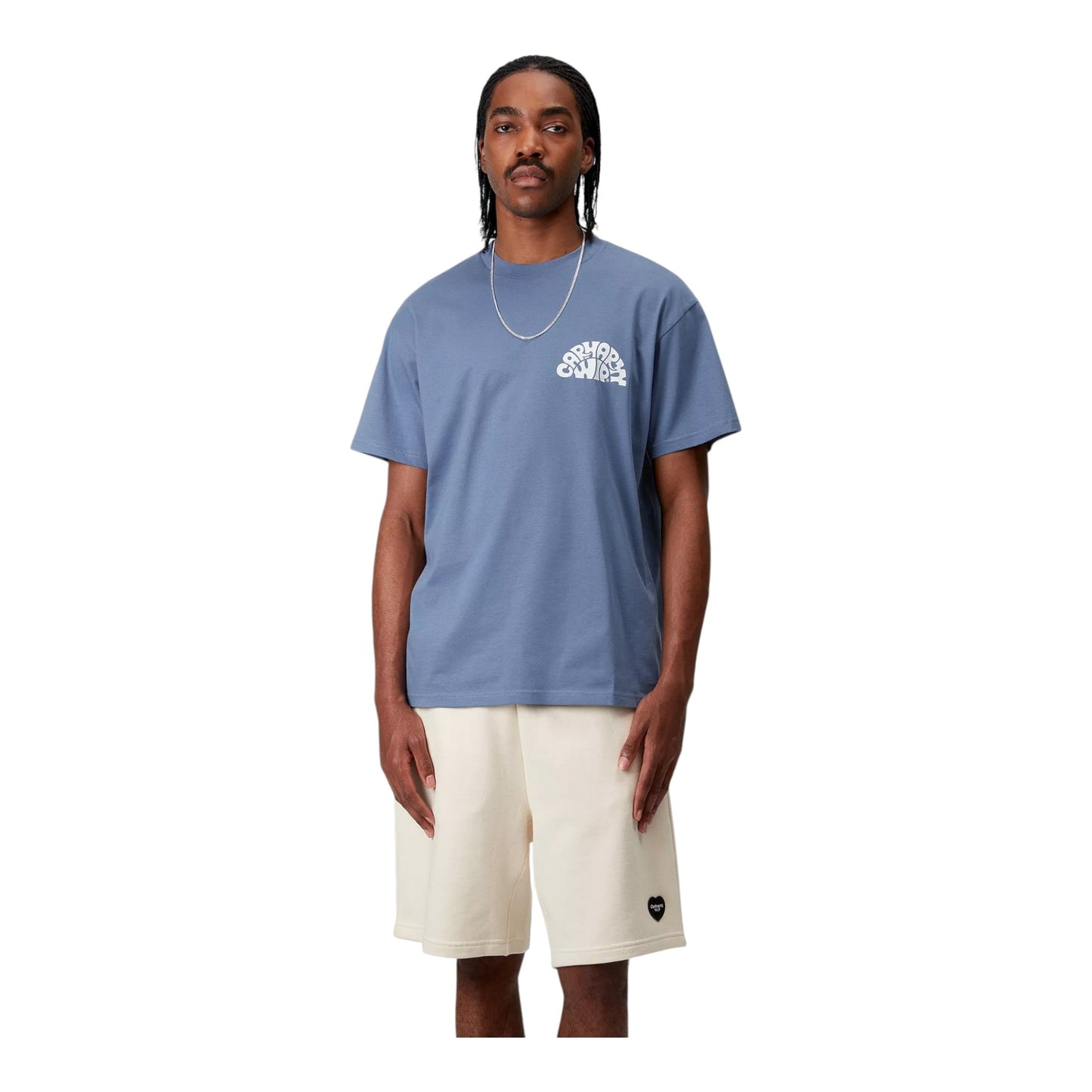 Carhartt Wip S/S Jazzy T-Shirt - Blue Iris / White - T-Shirt di Carhartt Wip | Francis Concept