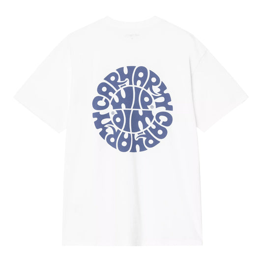 Carhartt Wip S/S Jazzy White / Blue Iris - T-Shirt di Carhartt Wip | Francis Concept