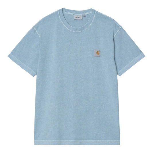 Carhartt Wip S/S Nelson T-Shirt - Clay Blue Garment Dyed - T-Shirt di Carhartt Wip | Francis Concept