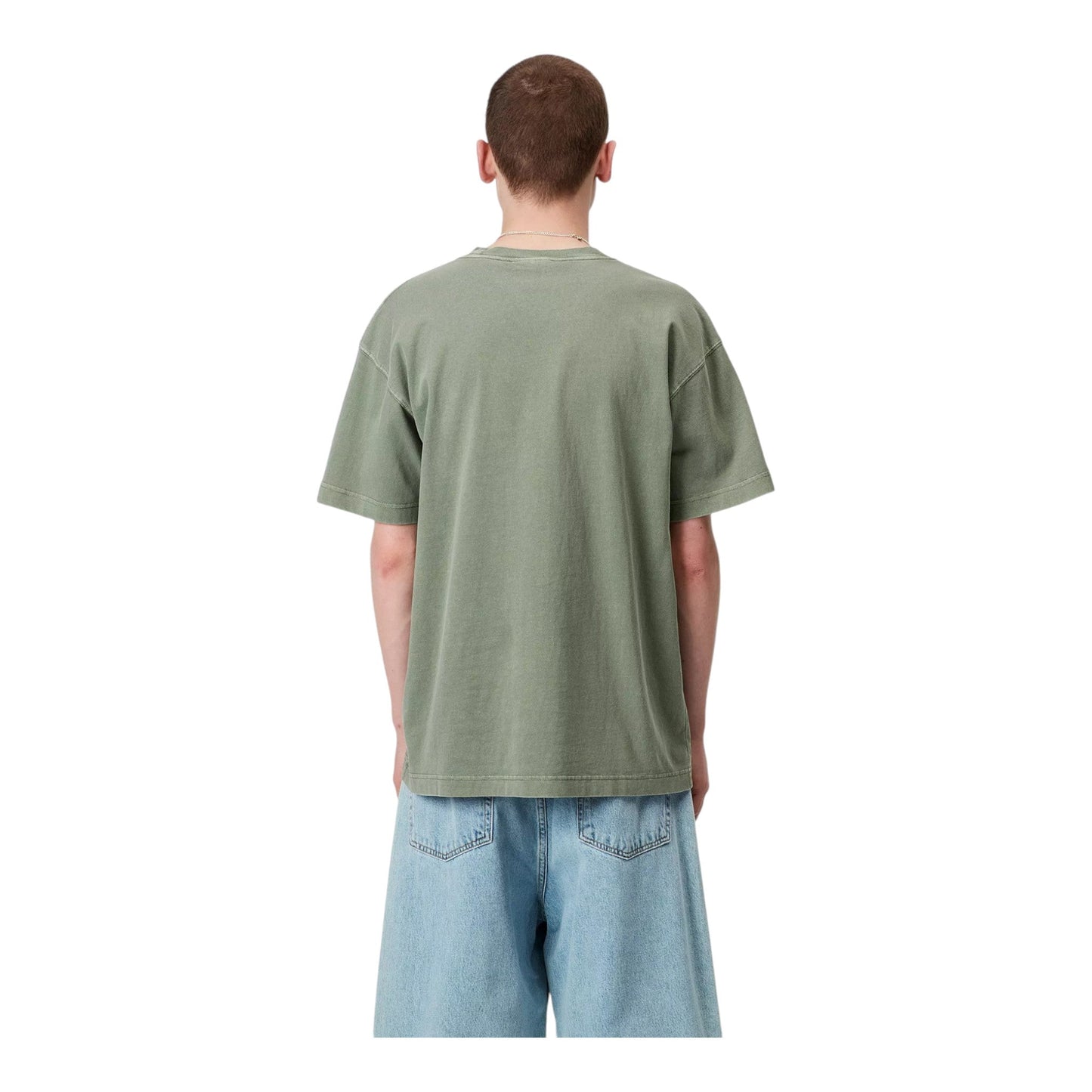 Carhartt Wip S/S Nelson T-Shirt - Park Garment Dyed - T-Shirt di Carhartt Wip | Francis Concept