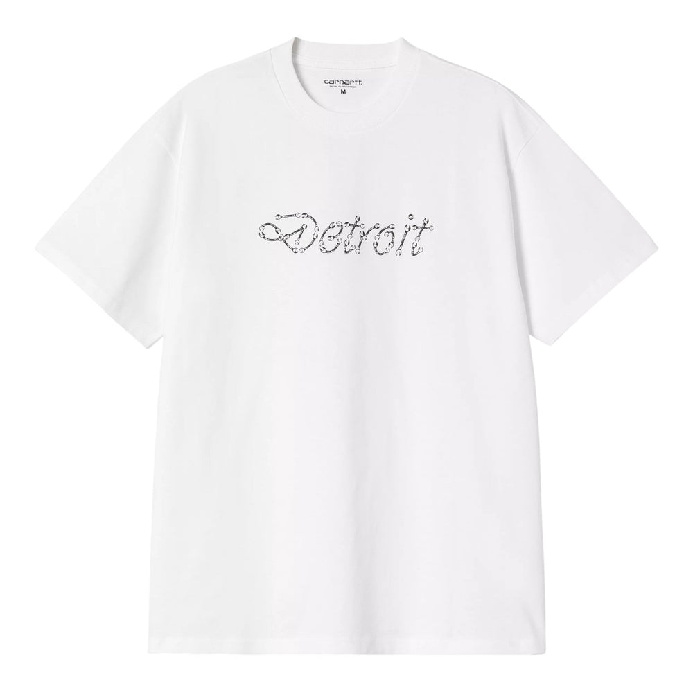 Carhartt Wip S/S Peace And Work T-Shirt - White / Black - T-Shirt di Carhartt Wip | Francis Concept