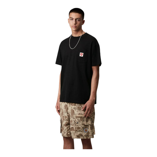 Carhartt Wip S/S Pocket T-Shirt - Black / Red - T-Shirt di Carhartt Wip | Francis Concept
