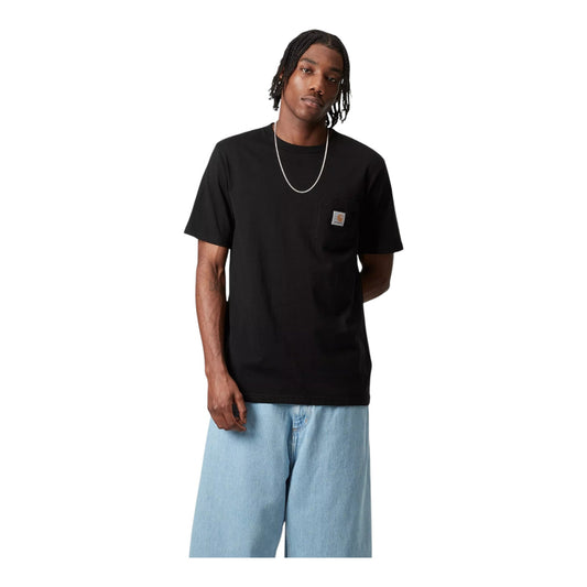 Carhartt Wip S/S Pocket T-Shirt - Black - T-Shirt di Carhartt Wip | Francis Concept