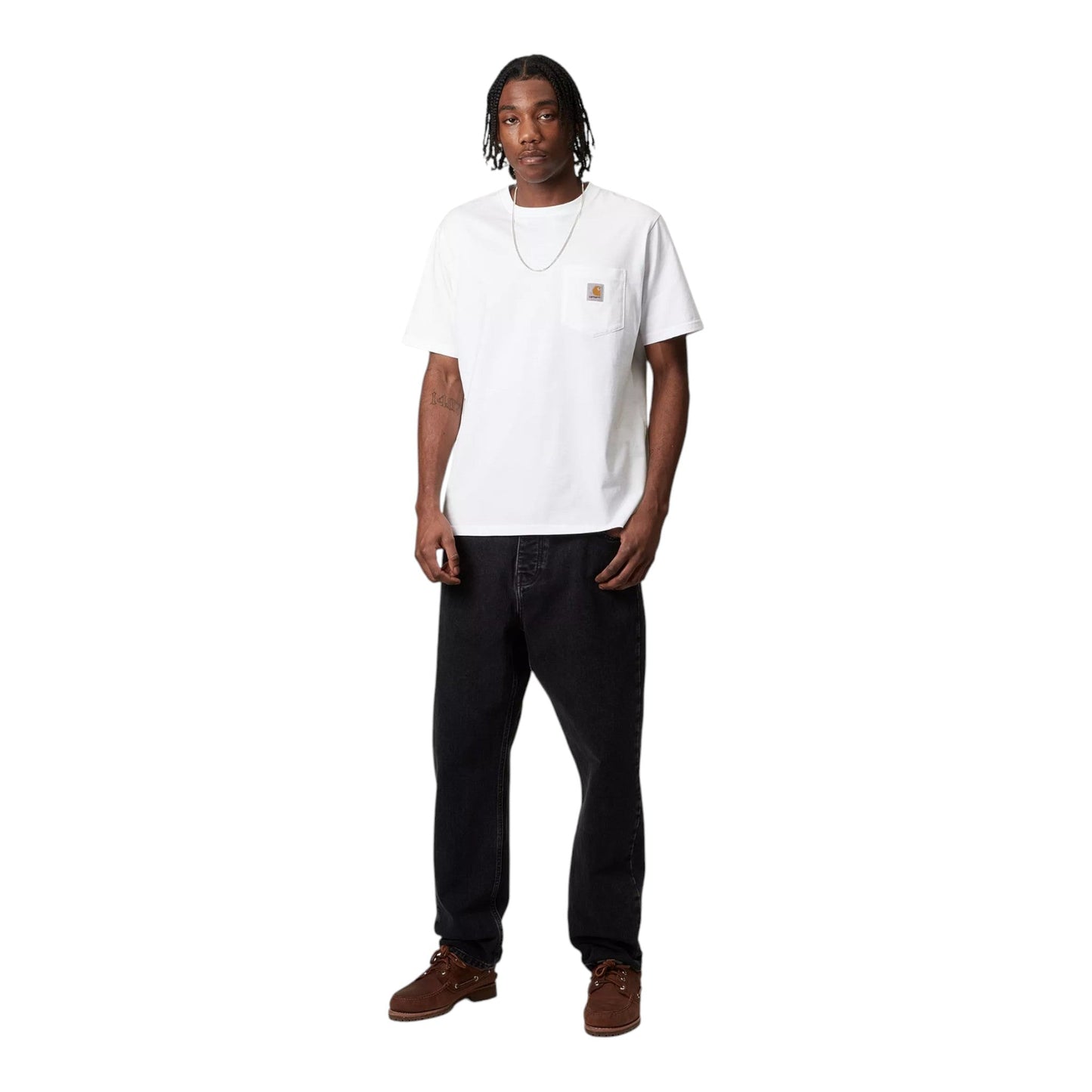 Carhartt Wip S/S Pocket T-Shirt - White - T-Shirt di Carhartt Wip | Francis Concept