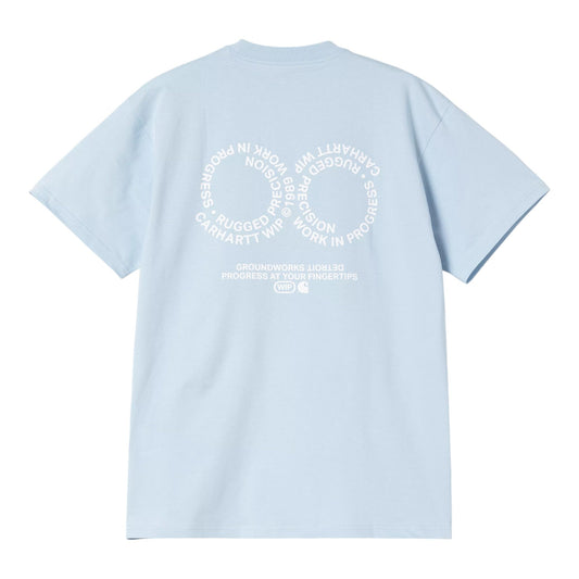 Carhartt Wip S/S Rotation T-Shirt - Air Sky / White - T-Shirt di Carhartt Wip | Francis Concept