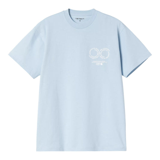 Carhartt Wip S/S Rotation T-Shirt - Air Sky / White - T-Shirt di Carhartt Wip | Francis Concept