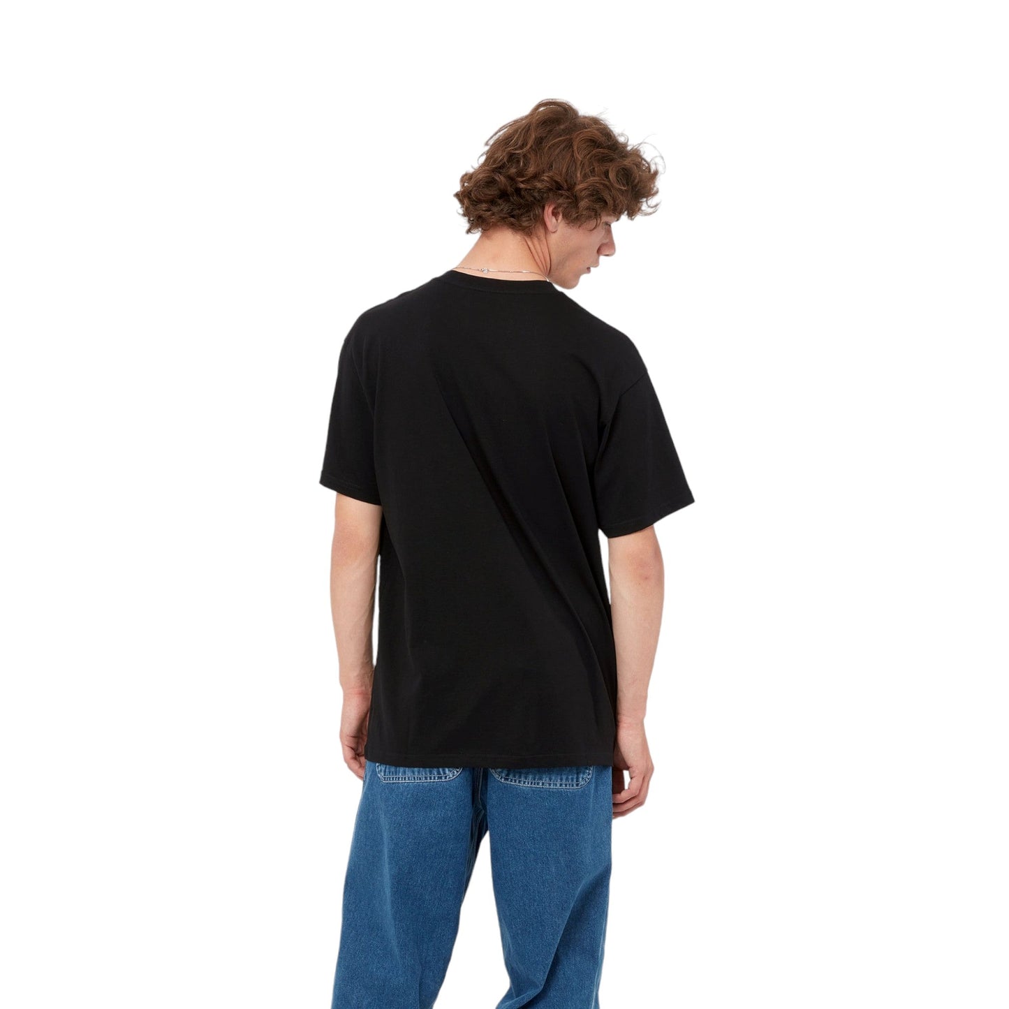 Carhartt Wip S/S Script Embroidery T-Shirt - Black / White - T-Shirt di Carhartt Wip | Francis Concept