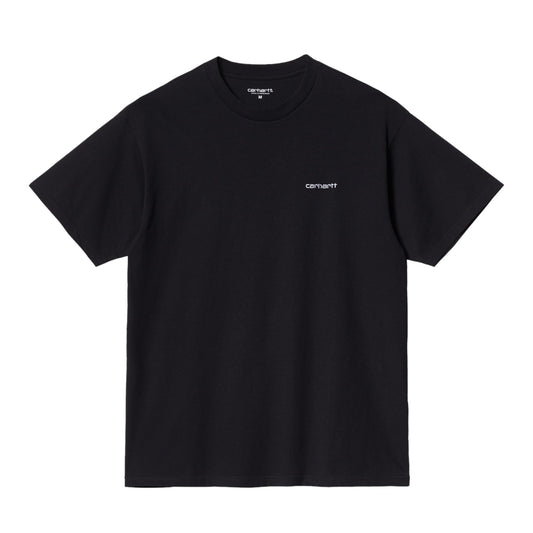 Carhartt Wip S/S Script Embroidery T-Shirt - Black / White - T-Shirt di Carhartt Wip | Francis Concept