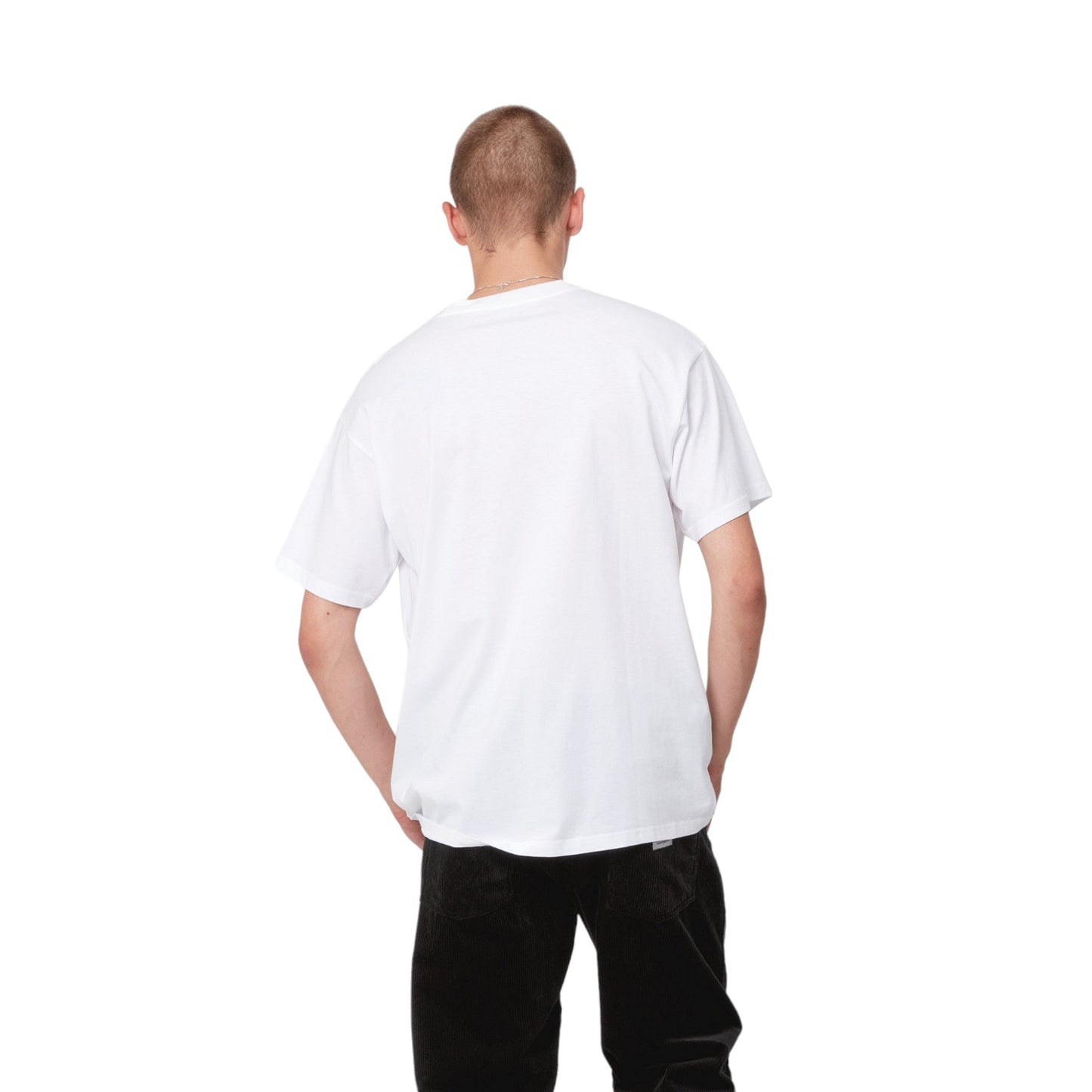 Carhartt Wip S/S Script Embroidery T-Shirt - White / Black - T-Shirt di Carhartt Wip | Francis Concept