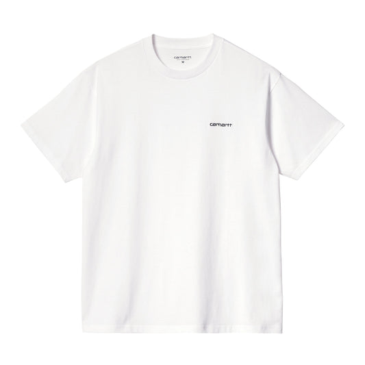 Carhartt Wip S/S Script Embroidery T-Shirt - White / Black - T-Shirt di Carhartt Wip | Francis Concept