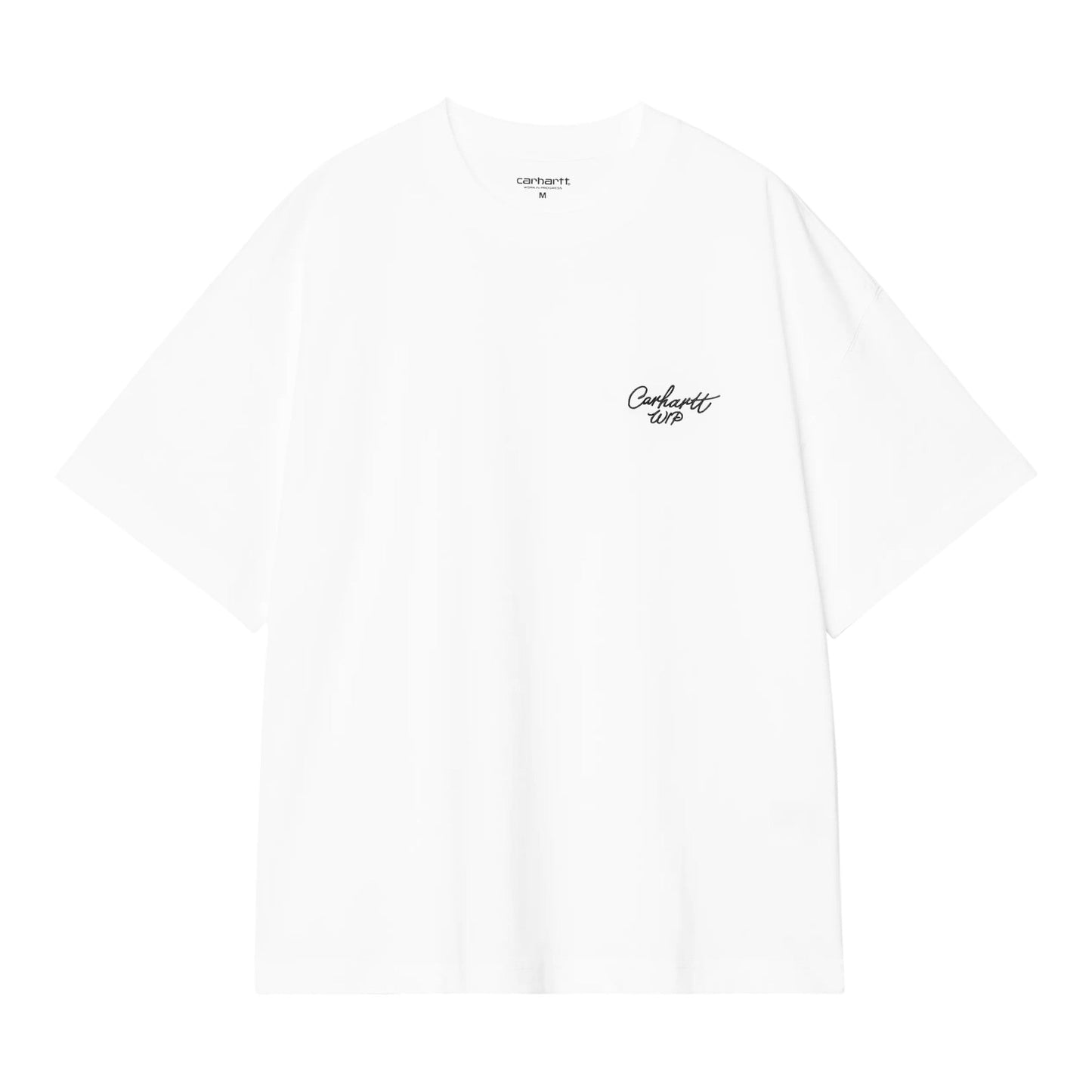 Carhartt Wip S/S Signature Script T-Shirt - White / Black - T-Shirt di Carhartt Wip | Francis Concept