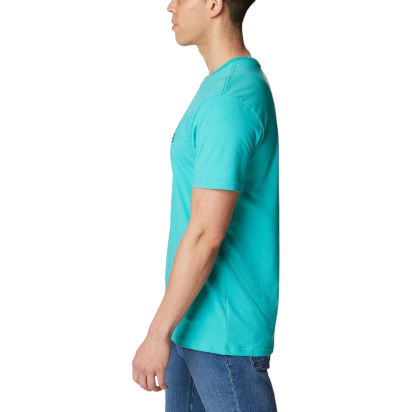 Columbia Basic Logo Short Sleeve - Bright Aqua - T-Shirt di Columbia | Francis Concept