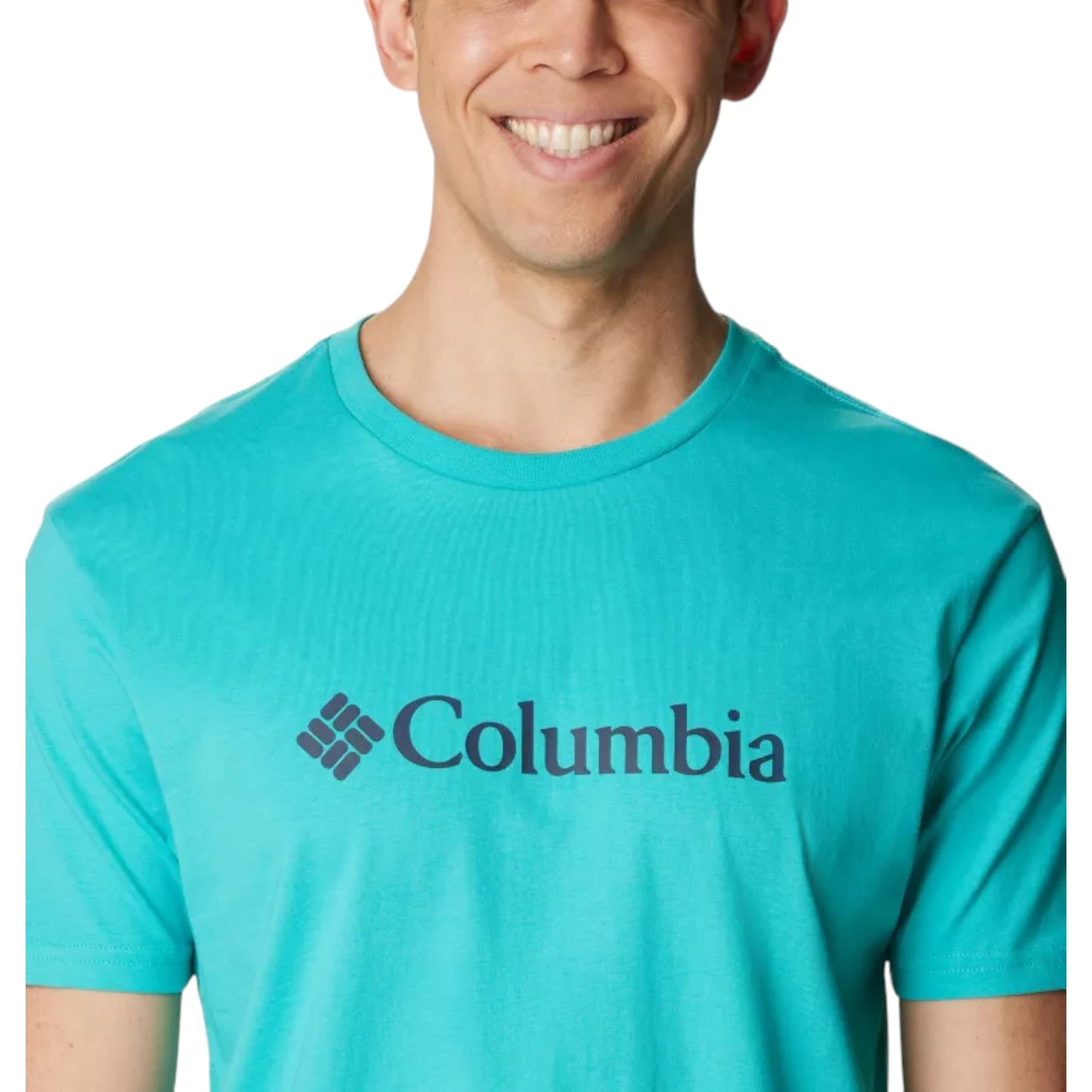 Columbia Basic Logo Short Sleeve - Bright Aqua - T-Shirt di Columbia | Francis Concept