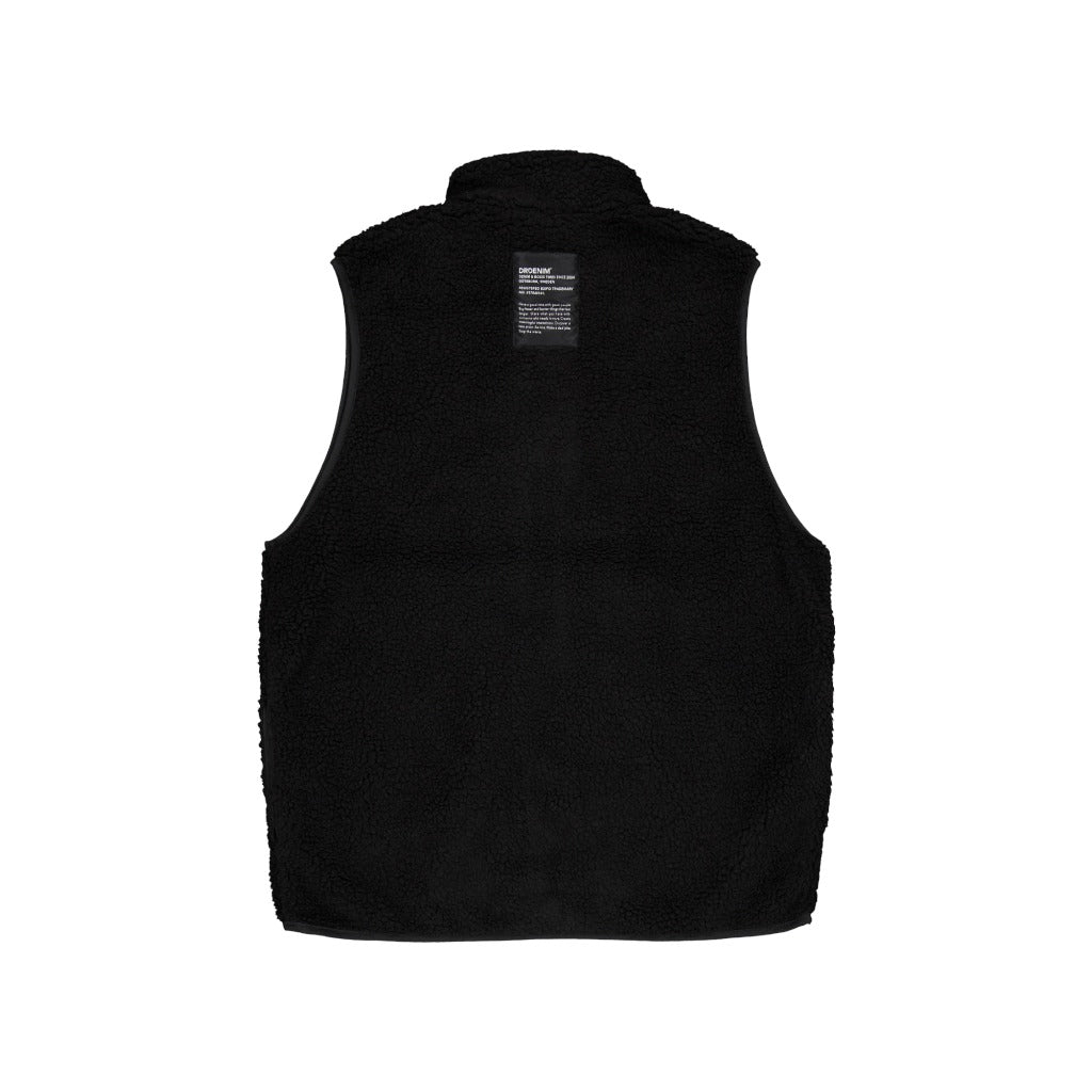 Dr Denim Dan Pile Vest - Black - Gilet di Dr.Denim | Francis Concept