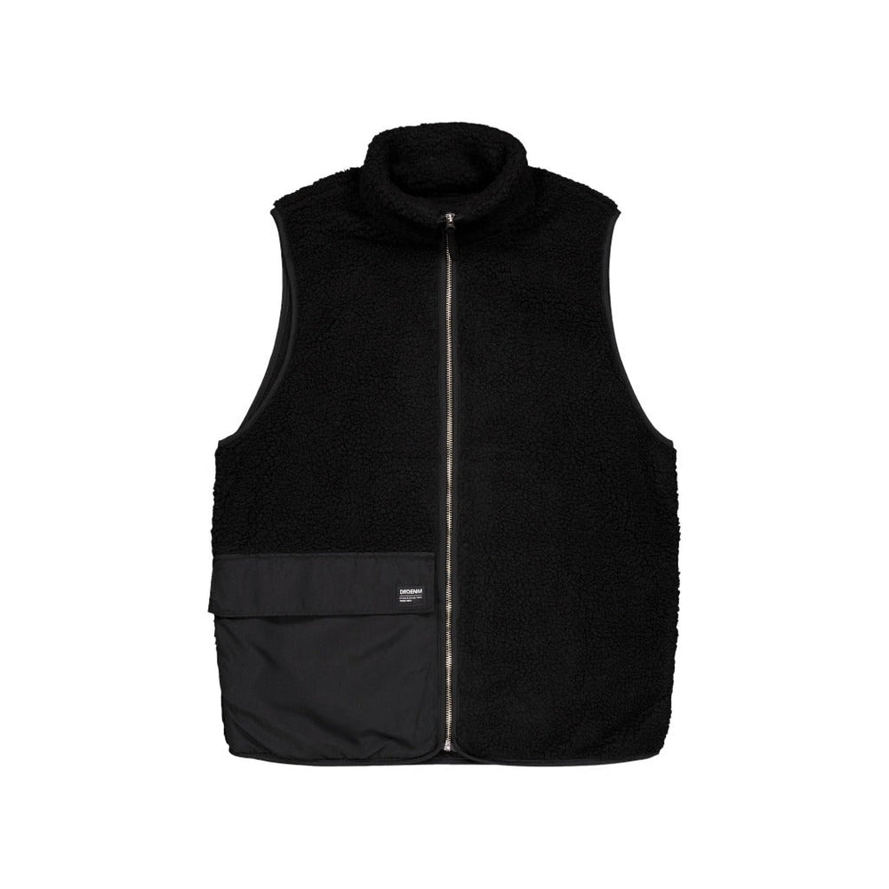 Dr Denim Dan Pile Vest - Black - Gilet di Dr.Denim | Francis Concept