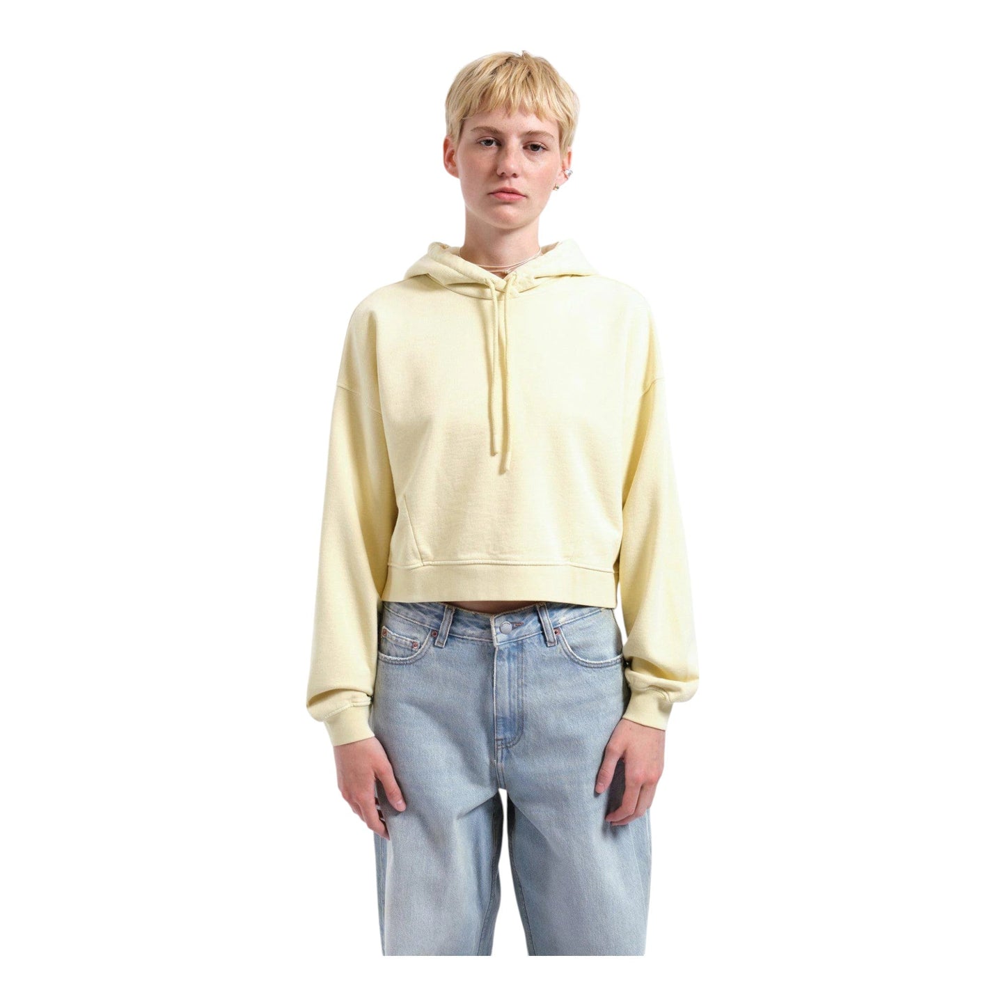 Felpa Dr Denim Ethel Hoodie - Washed Light Yellow - Pantaloni di Dr.Denim | Francis Concept