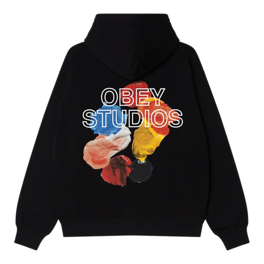 Felpa Obey Studios Palette Fleece - Black - Felpe di Obey | Francis Concept
