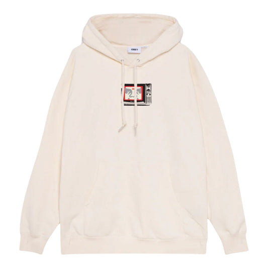 Felpa Uomo Obey TV Premium Pullover Fleece - Unbleached - Felpe di Obey | Francis Concept