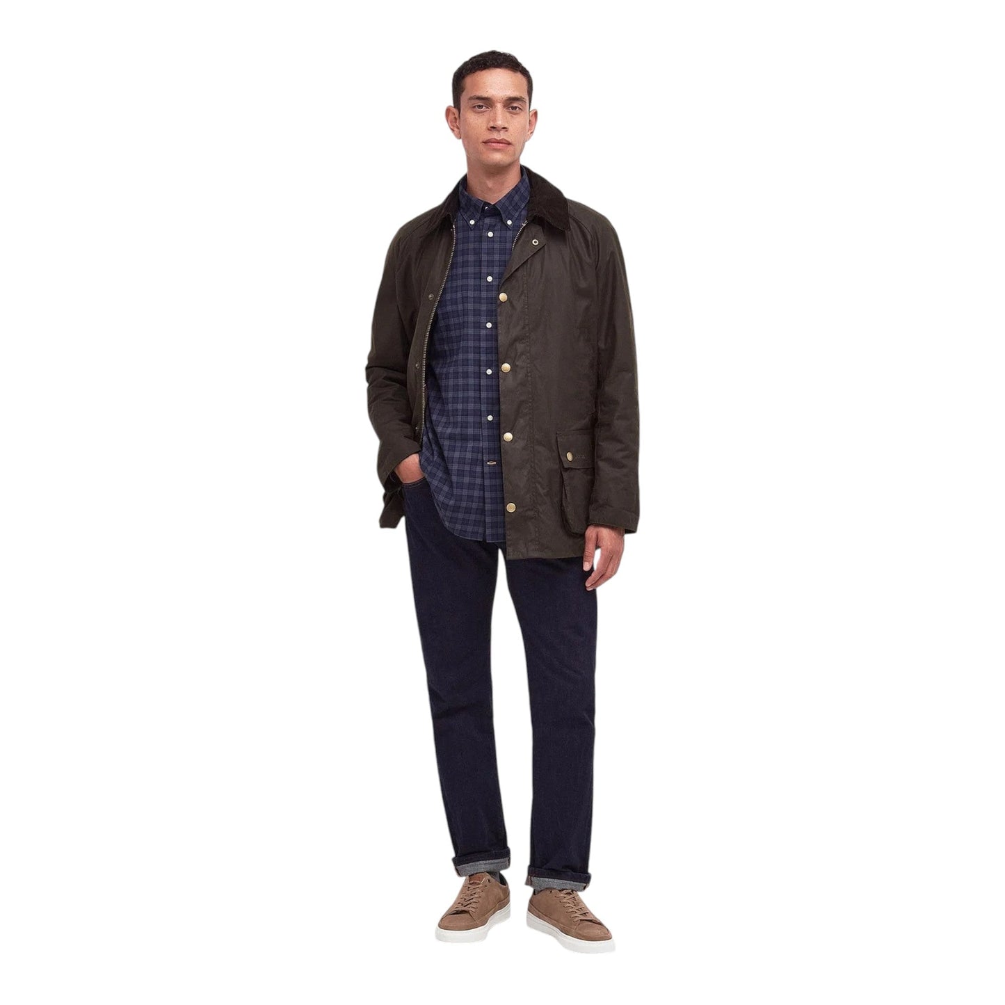 Giacca Barbour Ashby Wax Jacket - Olive - Giacche di Barbour | Francis Concept