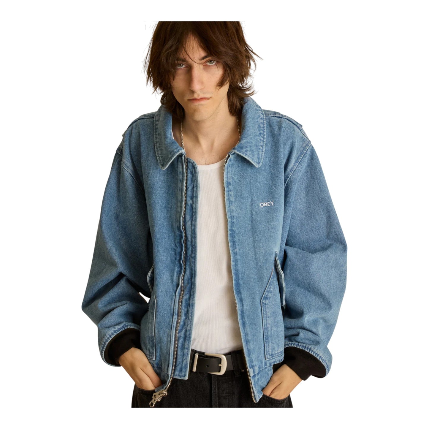 Giacca Obey Denim Cwu Jacket - Light Indigo - Giacche di Obey | Francis Concept