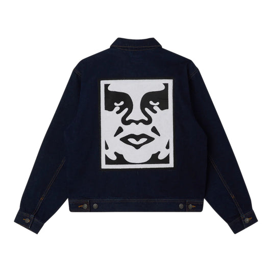 Giacca Obey Icon Hardwork Zip Up Jacket - Rinse Indigo - Giacche di Francis Concept | Francis Concept