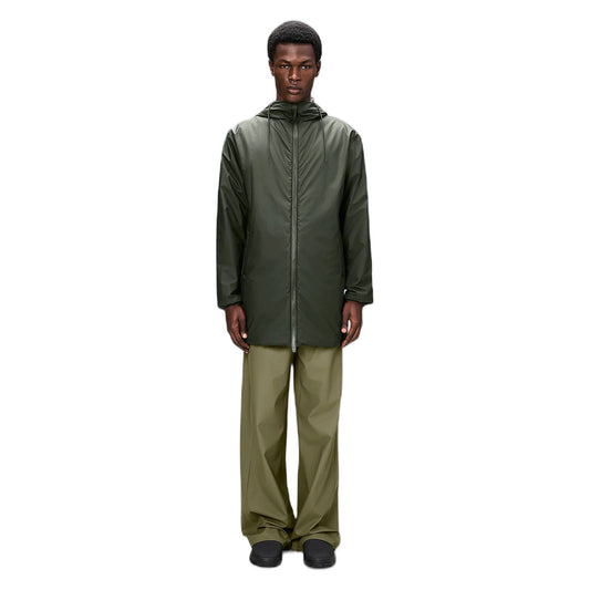 Giacca Rains Antipioggia Unisex Lohja Long Jacket W3T2 - Verde - Giacche di Rains | Francis Concept
